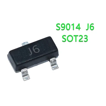 100ШТ S9014 SOT23 9014 SOT SMD J6 SOT-23 нов и оригинален захранващ SMD транзистор