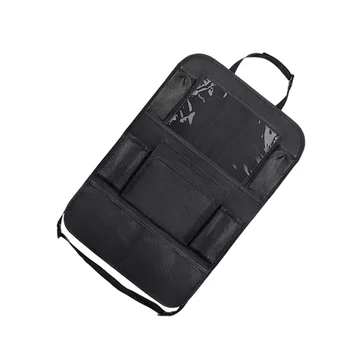 2 бр., многофункционална чанта за съхранение в кола, калъф за задна седалка, органайзер от плат Оксфорд, чанта за задна седалка на превозното средство (черна)