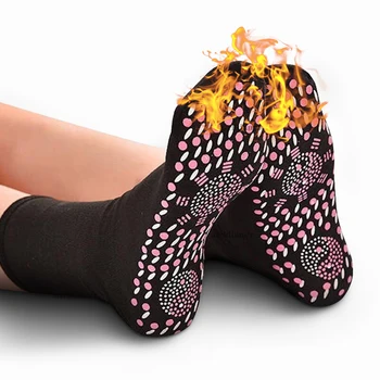 2 чифта Зимни Самонагревающихся Медицински Чорапи За Ски Спорт, Самонагревающиеся Масажни Къси Чорапи, магнитна терапия, Удобни Чорапи