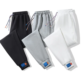2023 Висококачествени Нови Модни Мъжки Памучни всекидневни спортни панталони с еластичен ластик на талията, Улични панталони