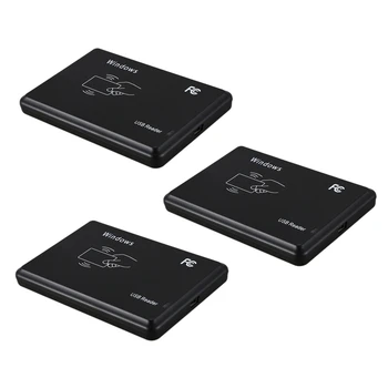 3X USB RFID Настолен четец на ID-карти Безконтактен четец на карти