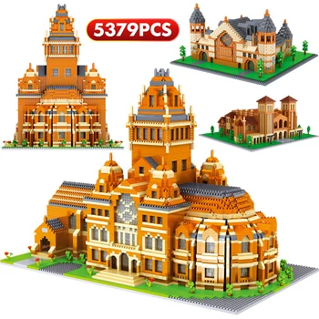 5379 БР. Градска Мини Световно известен училищна серия Архитектурен модел, градивни елементи, Развиване на Тухли, играчки за деца, подаръци