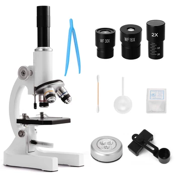 64X-2400X Монокулярный Оптичен Микроскоп За децата в началното училище, Научен Експериментален Биологичен Микроскоп, Дигитален Микроскоп