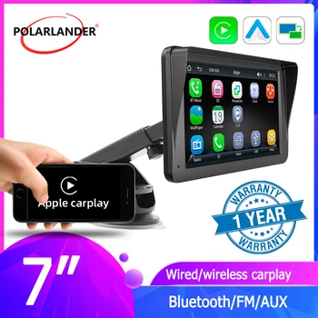 7-инчов автомобилен MP5 плейър, Безжичен монитор Carplay Безжичен Carplay Android Auto Airplay и Bluetooth Музикална функция на Мултимедиен плеър
