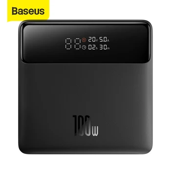 Baseus 100 W Power Bank 20000 ма C-type PD Бързо преносимо зарядно устройство, подходяща за преносими компютри с кабели с капацитет 100 W