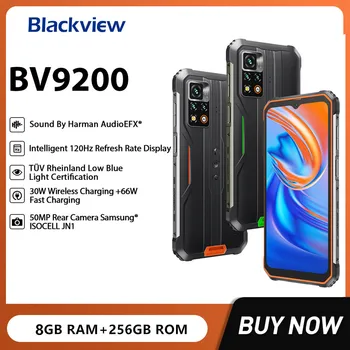 Blackview BV9200 Водоустойчив Силни Смартфони Хелио G96 8 + GB 256 GB 6,6 Инча Android 12 Безжична Зареждане 50 Mp Мобилен телефон NFC