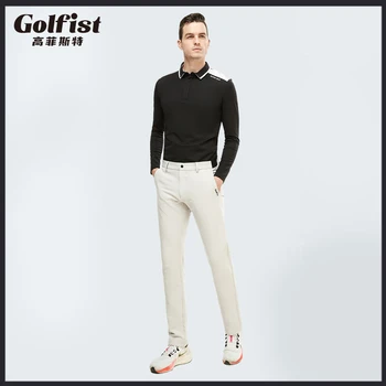 Golfist Golf Есенно-Пролетни Мъжки Панталони, бързо съхнещи Топли Панталони върху руното лигавицата, Спортни Панталони за отдих На открито, три-цветен