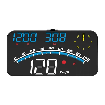 HUD GPS за измерване на Скоростта Централен Дисплей Дисплей на предното стъкло Аксесоари За автомобилна Електроника Универсален Централен Дисплей, USB кабел