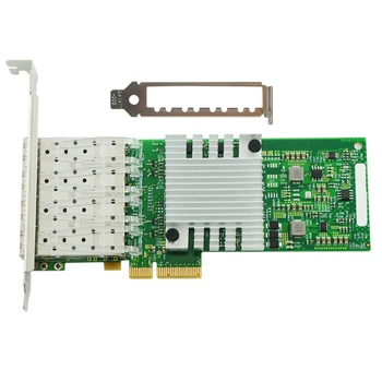 I350-4SFP PCI-Ex4 Гигабитная Четырехпортовая оптична Сървър, Преносима мрежова карта I350AM4 с чип Мрежова карта