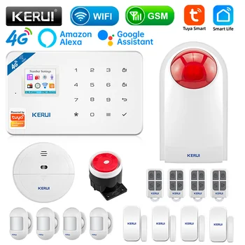 KERUI W184 GSM, 4G, WIFI Защита на сигурността на Hristo APP Интелигентна Домашна Алармена система анти-кражба Аларма за крадци Главна Предпоставка на 6 Езика