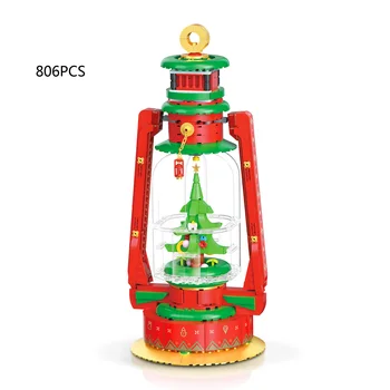 Loz Creative Christmas Лагер Light, Мини-Diamond блок, Класически Керосин лампа, Отборът на модел, която разработва играчка