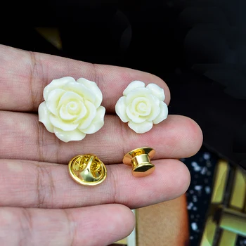 OBN Висококачествена ръчна изработка, брошка-жени с коралов цвете Рози за жените, аксесоари, картички и Подаръци, украси за партита