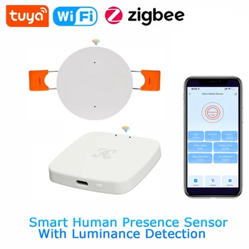 Smart Life Zigbee Детектор на човешкото присъствие на Hristo Wifi mmWave Радарный сензор Pir Montion С Определението на яркостта За Alexa, Google