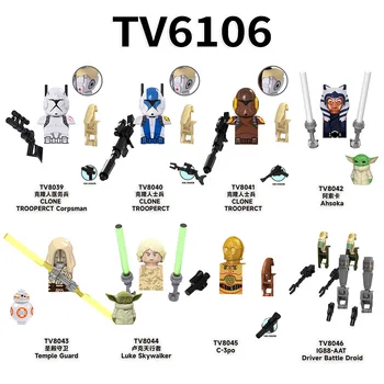 TV6106 Войник клонинг, Фигурка на мини-робот, Строителни блокове, BB 8, строителни блокове от по-малки частици, играчки, фигурки от аниме за момчета, Минифигурки