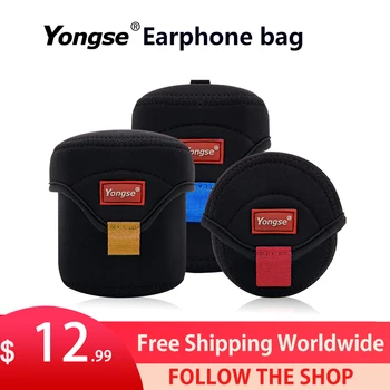 Yongse Black Bag Чанта за слушалки HIFI Аудио Кабел Аксесоари за съхранение IEMS, Аудиоадаптеров, Донглов, ушни обшивки и кабели Nicehck