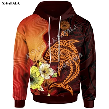 Американска Самоа, tribal риба тон, 3D принт, hoody с цип, Мъжки пуловер, hoody с качулка, Джърси, Спортно облекло, Връхни дрехи, палто