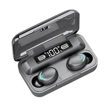 Безжична Слушалка F9 Слушалки TWS Bluetooth 5,0 Слушалки с улыбающимся лице Слушалки F9-5 Сензорно Управление 9D HiFi F9-5C С Микрофон