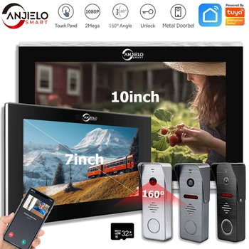 Видео домофон на Hristo Smart Wifi 1080P В частен дом, система за вътрешна връзка в апартамент За домашно Метални врати обаждане