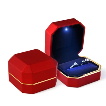Висококачествена кутия за съхранение на сватбени декорации от 12 теми, хартиена кутия за пръстени с обеци в формата на banta, предпазва бижута от износване.