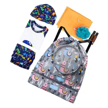 Водоустойчив детска Плажна чанта, Сгъваема Раница на съвсем малък, Торбички за мокър и сух раздяла, чанта за съхранение на Преносим Оборудване за гмуркане