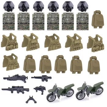 Военно оръжие Руски войници Алфа Модерен удрям MOC SWAT Армейските фигурки Playmobil, градивен елемент, Тухлени мини-играчки за децата