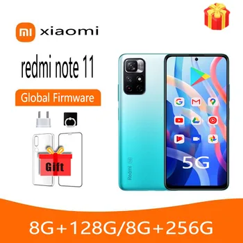 Глобалната версия на мобилния телефон на Xiaomi Redmi Note 11 5G Смартфон MediaTek 810 5000mAh 6,6 инча 50 Mp 16 Mp
