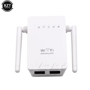 Гореща Мини Wifi Рутер 2,4 G 300 Mbps Безжична мрежа Wi Fi, Ретранслатор, Удължител диапазон, Усилвател на сигнала, 2dBi Антена 802.11 b/g/n