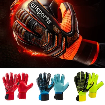 Детски, Мъжки Професионални футболни Вратарские ръкавици от латекс 4 мм, със защита от отпечатъци, защитни ръкавици за футбол вратарите за деца и възрастни