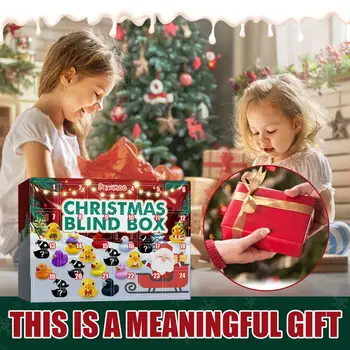 Идеалният Коледен подарък Коледен календар с играчки, 24-дневен календар с гумени патици Обратното броене Подарък кутия с изненада Здрав