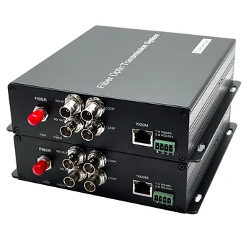 Излъчване 3G SDI HD SDI Gigabit Ethernet / RS485 чрез оптичен разклонител HD Video fiber Converter, SM 20 км, несжатая двойка