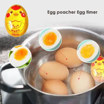 Инструмент за варене на яйца от смола, за многократна употреба, Без BPA, Силикон Кухненски Таймер, Моноблок, Аксесоари за приготвяне на Храна, Аксесоари и Джаджи за варене на яйца