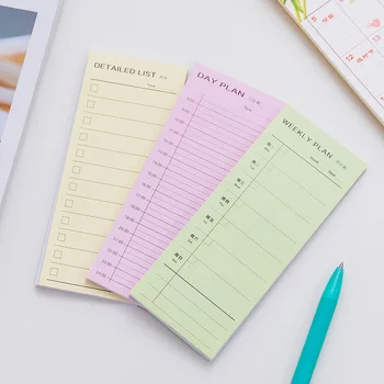 Кавайный дневник, списък на планове за седмица и месец, бележник за водене на записки, записная книжка с графика на обучението си, в офиса, бележник за естетически канцеларски материали