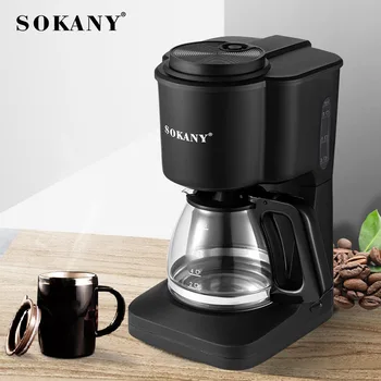 Кафемашина с мощност 600 W, компактна кафемашина с филтър за многократна употреба, подгряващата готварска печка и кафе машина за дома и офиса