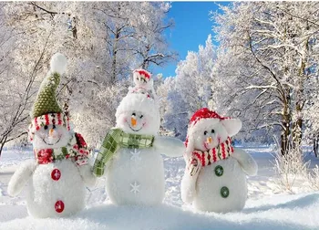 Коледна зимна гора Снежен човек Децата Детски рожден ден снимка фон за снимка на фона на банер
