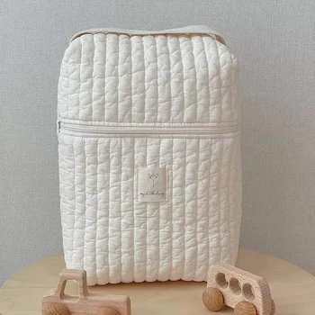 Корейската Памучен Стеганая Бродирана чанта за памперси, бебешка количка, Органайзер за пелени, Чанта за съхранение, Преносими чанти за бременни, за майки