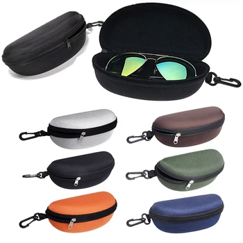 Кутия за съхранение на очила, чанта за носене на слънчеви очила, с твърд протектор на мълния, Однотонная кутия, Пътен пакет, Калъф, Нови Аксесоари за очила