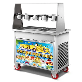 Машина за приготвяне на печено сладолед Филипините За приготвяне на сладолед, пържени