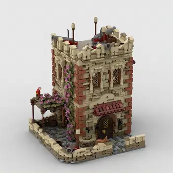 Монтаж на Градивен MOC-156582 Средновековна Серия, модел Кули, Крепости, играчка За възрастни, коллекционный подарък, Сувенир, който е Съвместим С
