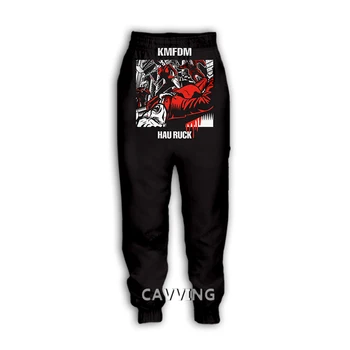 Нови модни ежедневни панталони с 3D принтом KMFDM в стил Рок, спорт спортни панталони, прави панталони за джогинг, панталони за жени/мъже F1