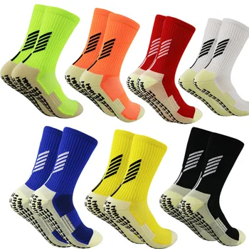 Нови футболни чорапи на открито, Подметка от силикон, нескользящие футболни чорапи, Мъжки, Дамски спортни чорапи