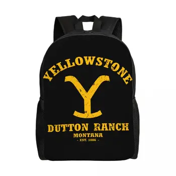 Обичай Раница Yellowstone Дътън Ranch за мъже и жени, на база раница за училище, чанти за колеж