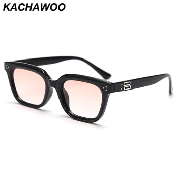 Поляризирани слънчеви очила Kachawoo в малка рамка TR90 женски мъжки квадратни слънчеви очила ретро за пътуване на открито Корейски стил черен зелен