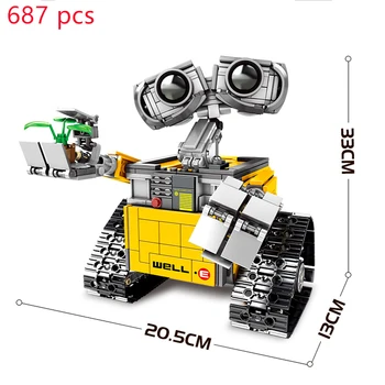 Популярният градивен елемент на Робот 687 бр. Модел Детски играчки от градивните елементи на Коледни подаръци за деца