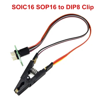 Програмист-Скоба за prueba SOP16 СОП, чип с 16 пина SOIC16, адаптер за prueba SOP16 a DIP8, Скоба за избухването на 25 серия RT809F