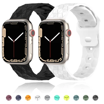 Силиконов ремък За Apple Watch Band Ultra 49 мм 45 мм 41 мм 44 мм 42 мм 40 мм, 38 мм, Спортен Гривна Correa Гривна iWatch 7/6/SE/5/4/