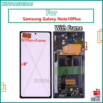 Случайност 100% Тествани LCD дисплей За Samsung Galaxy Note 10 Plus LCD дисплей С Рамка, сензорен дисплей, Дигитайзер, N975W, N975F, N975U