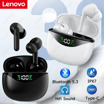 Слушалки Lenovo Air Mini Рецептори Шушулките Pro 2 Bluetooth, led цифров слушалката, дълго време на автономна работа, Безжични слушалки за спортни игри