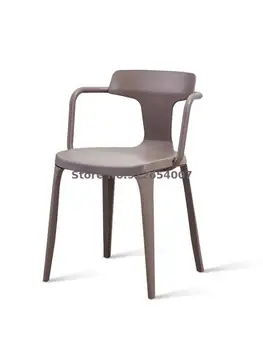 Стол за почивка в скандинавски стил на пълен работен ден, кетъринг модерен просто мързелив стол бял модерен офис бюро, стол с облегалка, табуретка