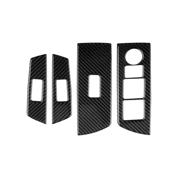 Стъкло от въглеродни влакна, Бутон за Повдигане, Хастар Ключа, стикер на панела на Крилото подлакътник за Mazda CX-9 2016-2020 RHD