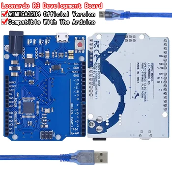 Такса за разработка на Микроконтролера Leonardo R3 Atmega32u4 С USB кабел, Съвместимо с arduino САМ Starter Kit